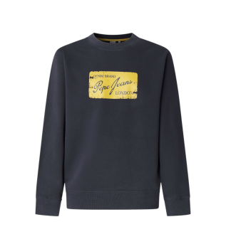 Suen Crew Sweatshirt in navy blue
