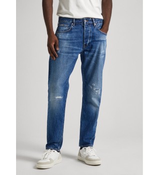 Bl� avsmalnande jeans