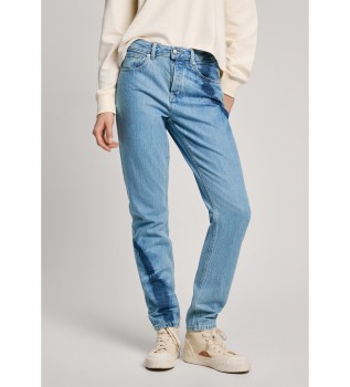 Jeans Tapered Hw Tie Dye bl