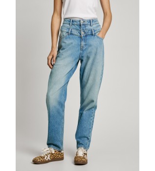 Jeans in taillierter Passform Double blue