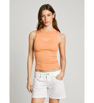 T-shirt i stretchribb Viv orange