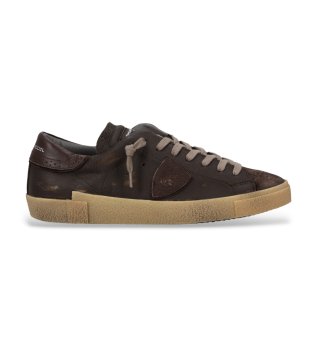 Brown Prsx Low Leather Sneakers