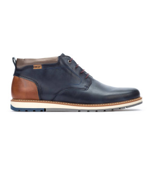 Leather Ankle Boots Berna navy