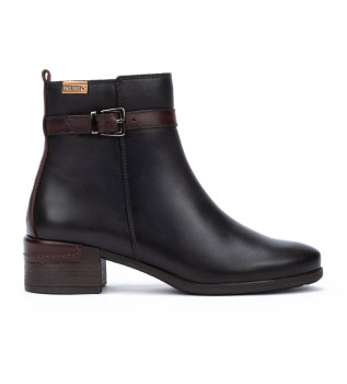 Lederstiefelette Malaga schwarz