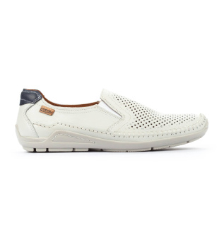 Azores Leather Moccasins off-white