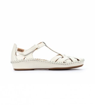 Sand�lias de couro P. Vallarta 655-0732ST branco