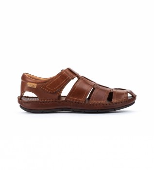 Sandalias de Piel Tarifa 06J marr�n