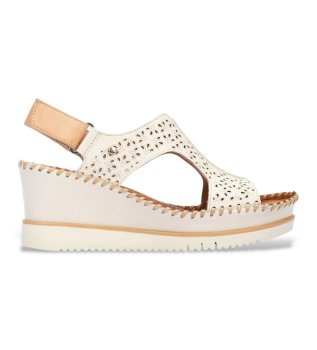 Aguadulce off white-sandaler i læder