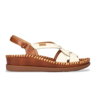 Leren sandalen Cadaques wit