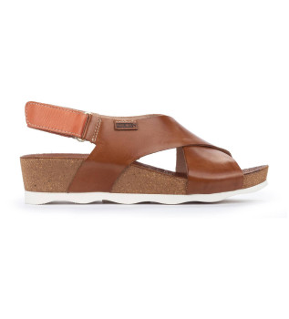 Sandalias de piel Mahon marr�n