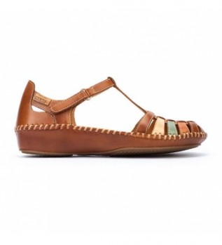 P.Vallarta leather sandals brown