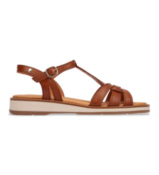 Sand�lias de couro Roquetas castanhas