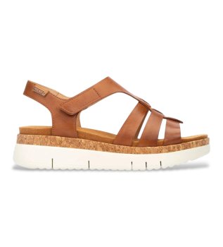 Brown Salma Leather Sandals