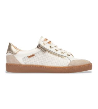 T�nis de couro Lanzarote em branco