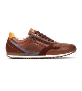Brune Liverpool-sneakers i l�der