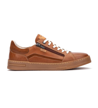 Brune Xativa-sneakers i l�der