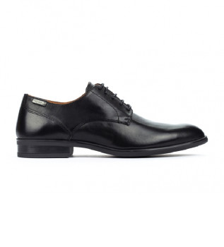Chaussures en cuir Bristol M7J-4187 noir