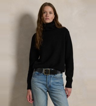 Maglione a collo alto nero