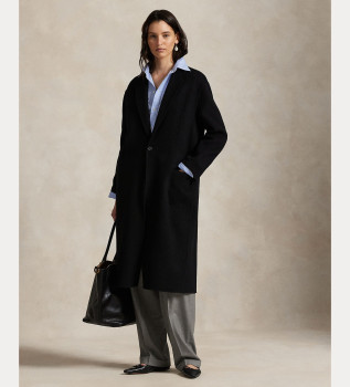 Woven Top Coat czarny