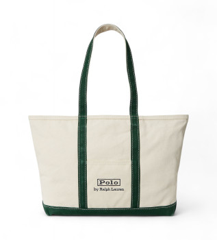 Medium tygvska i beige canvas