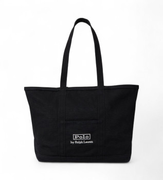 Medium tygvska i canvas, svart