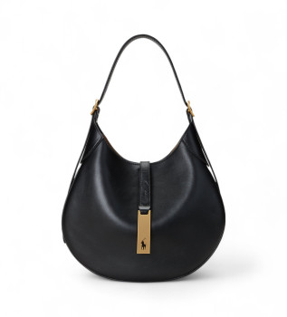 Sac  bandoulire en cuir Polo ID petit noir