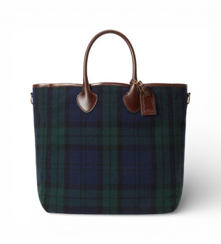 Traditionel tweed-taske, marinegr�n