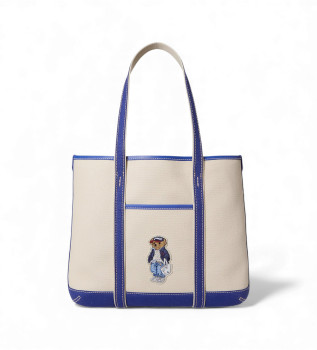 Bolso tote shopper pequeo con Polo Bear beige