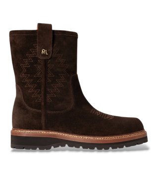 Botines de piel Alpine Pull marrón