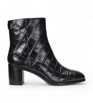 Cassie Leather Ankle Boots svart