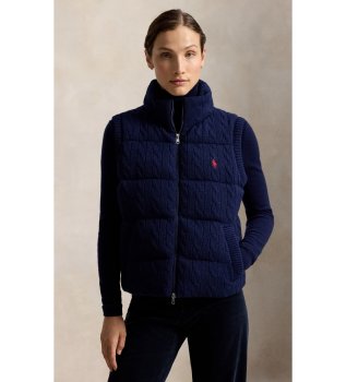 Navy wool and cashmere vest