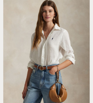 Koszula lniana Classic Fit biała