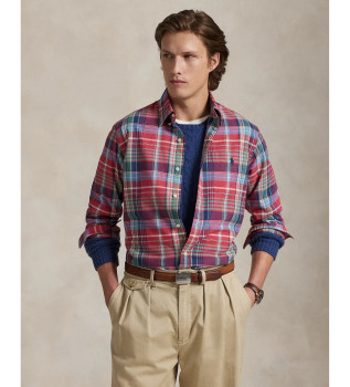 Chemise  carreaux Oxford Custom Fit rouge