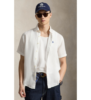 Camisa de lino Fit blanco