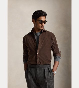 Chemise en velours côtelé Custom Fit