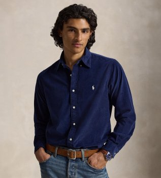 Camisa de pana Custom Fit marino
