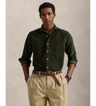 Camisa de pana Custom Fit verde