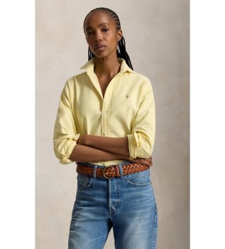 Yellow Relaxed Fit cotton oxford shirt