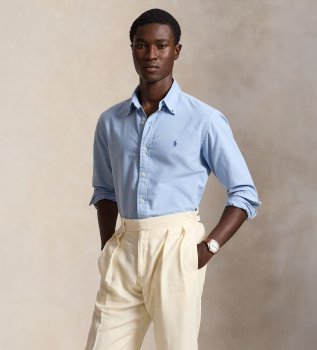 Svetlo modra oxford srajca, barvana, Custom Fit