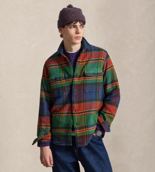 Camisa de trabajo de franela Classic Fit multicolor