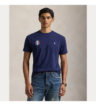 T-shirt blu Francia vestibilit classica