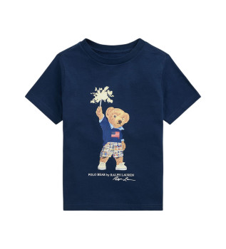 Katoenen T-shirt met marine Beer Polo