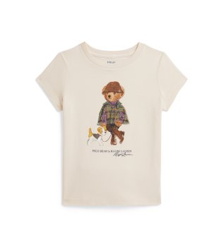 Maglia in cotone Polo Bear beige