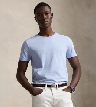 Débardeur en maille Custom Slim Fit bleu clair