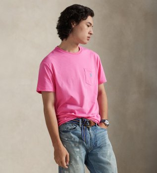 Custom Slim Fit Knit T-shirt pink