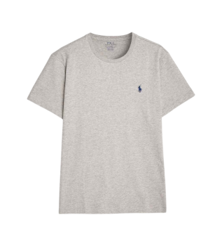 Maglietta in maglia di cotone grigio