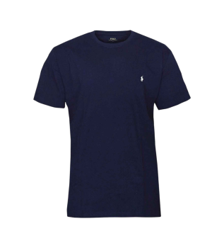 T-shirt in maglia di cotone blu navy