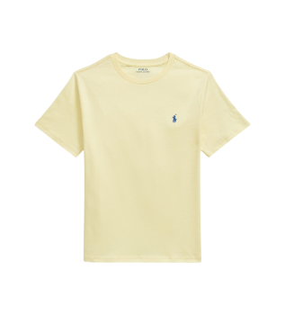 Camiseta de punto jersey de algodón amarillo