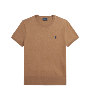 T-shirt de manga castanha