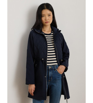 Quiltet jakke med marinebl htte